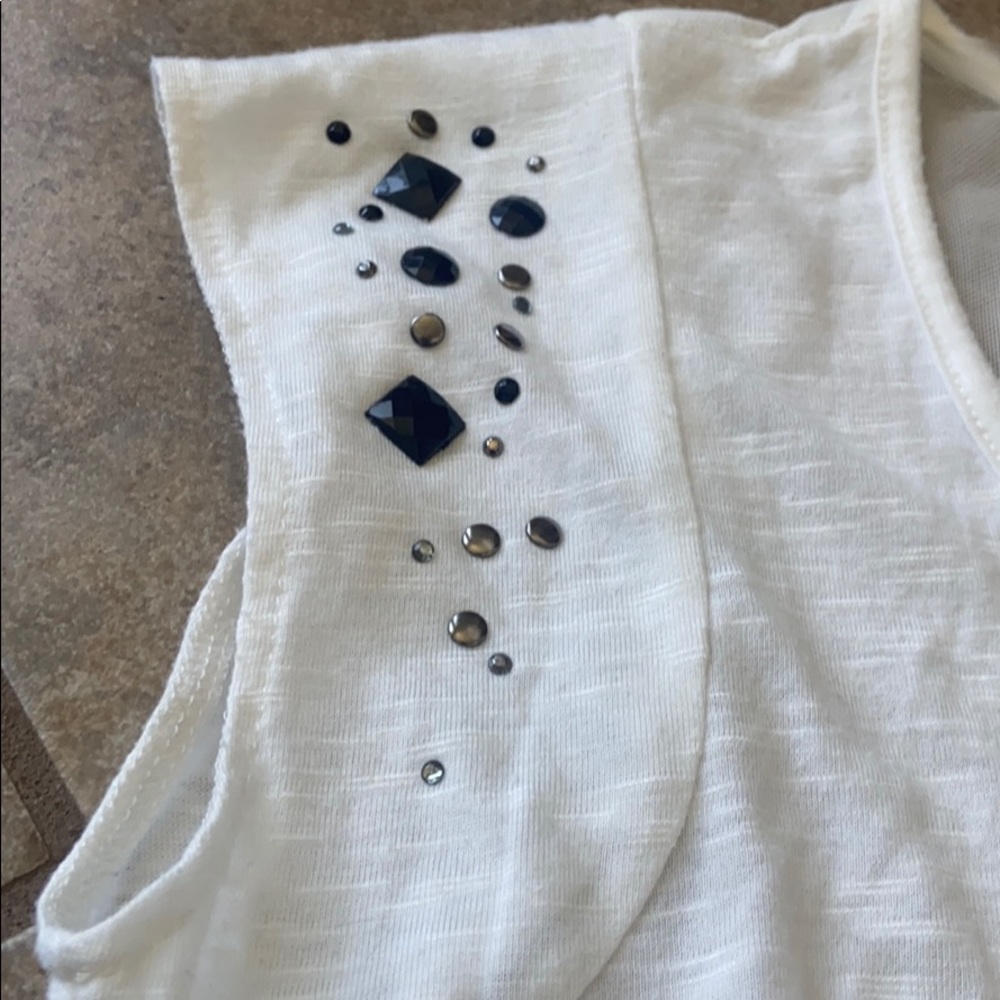 Rue 21 Sheer Back Jeweled Shirt - Picture 2 of 4